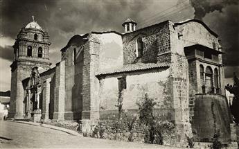 MARTÍN CHAMBI (1891-1973) A selection of 16 photographs, including indigenous figures, alpaca, and architectural studies.
